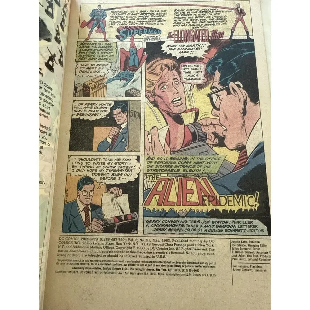 DC Comics Presents #21 1980 Superman Elongated Man Bronze Age DC VG/FN